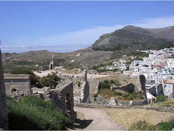 Blick von der Burg auf Chora